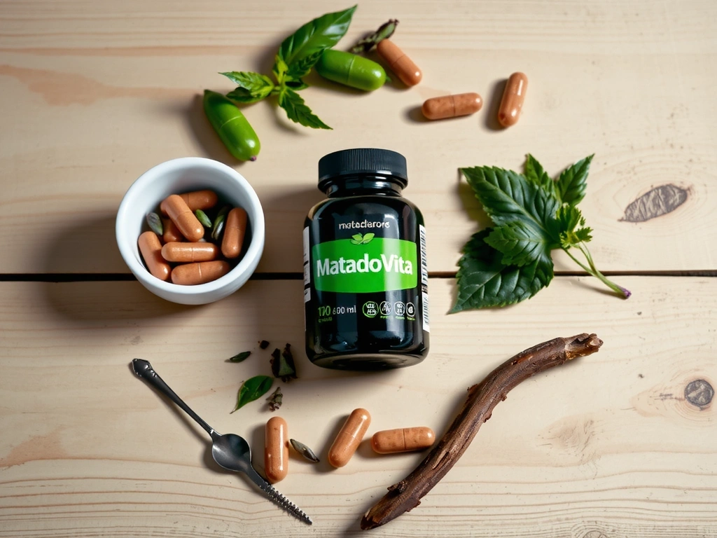 Ingredientes del producto Matadorvitacz en una mesa